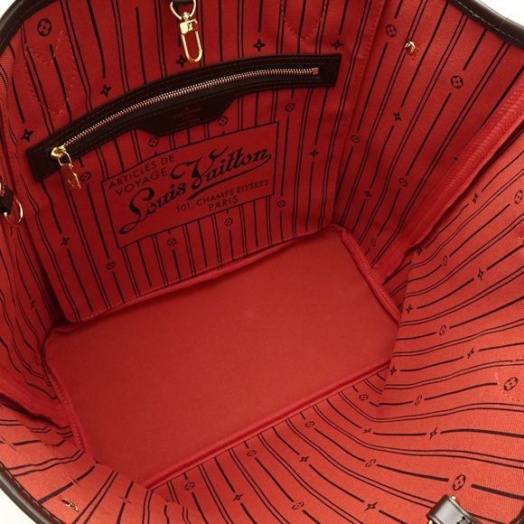 Louis Vuitton Damier Neverfull MM Ebene Tote Bag Brown - Picture 7 of 8